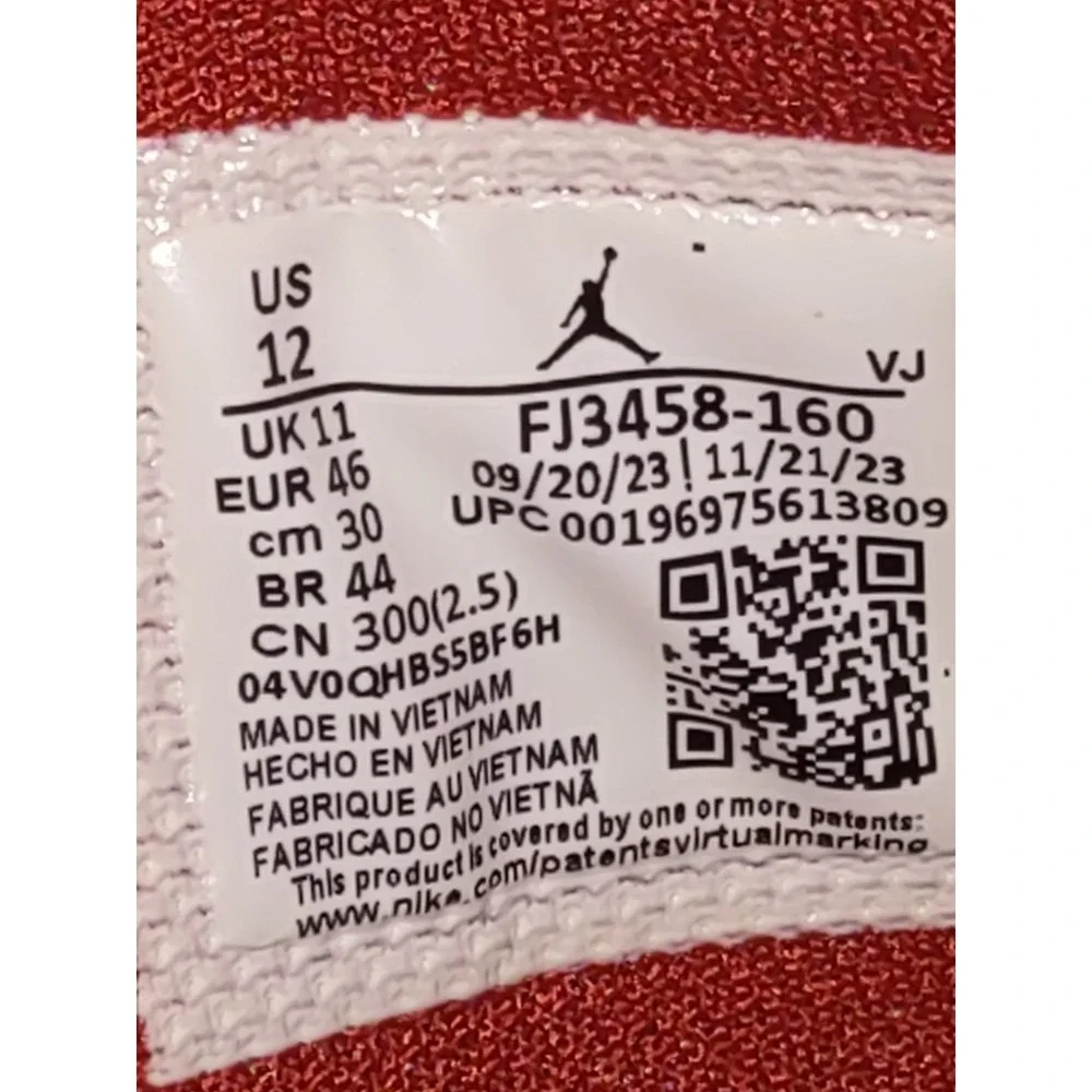 Nike Air Jordan 1 Mid SE Leather Sneakers White Dune Red Mens 12 NWOB FJ3458-160